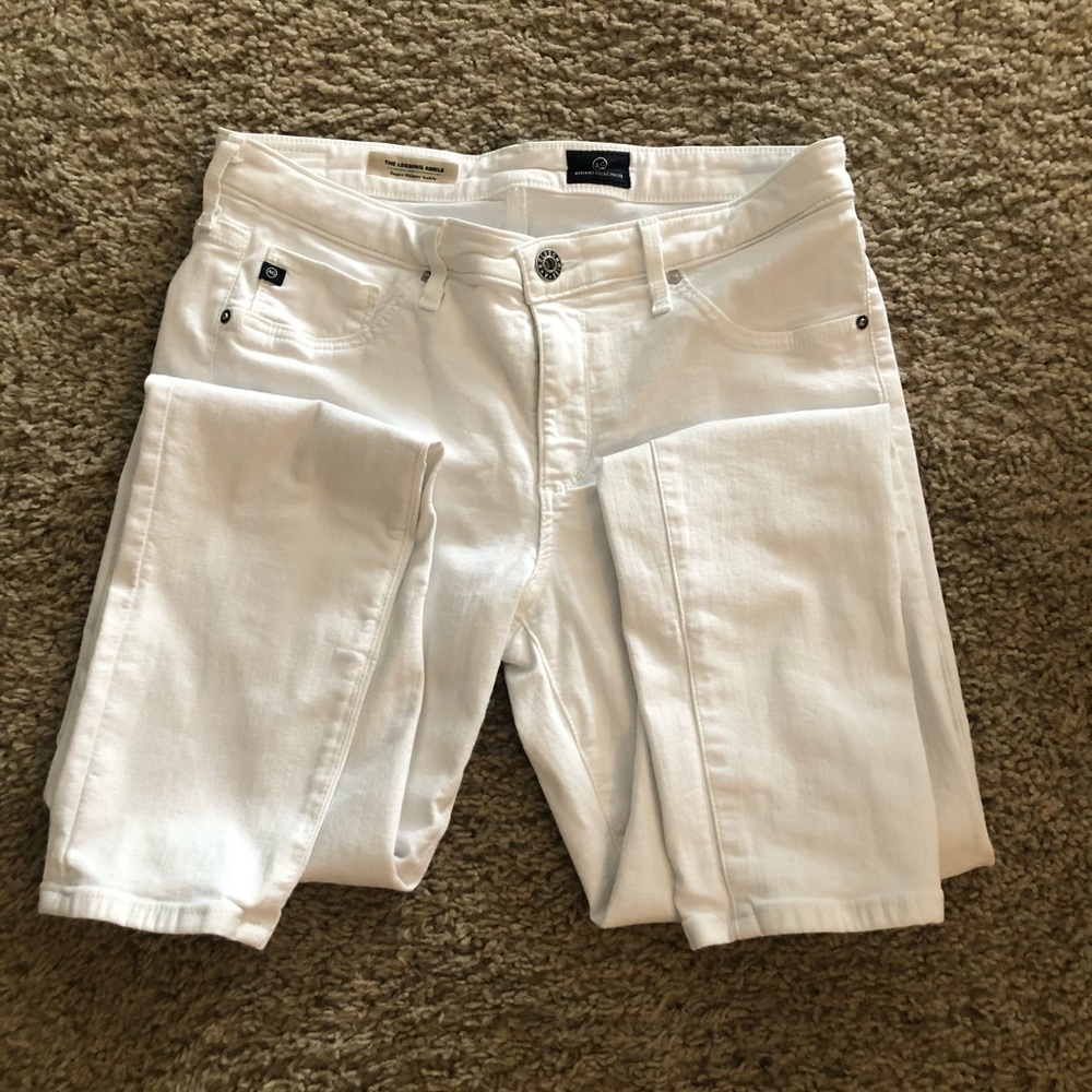 AG white skinny jeans